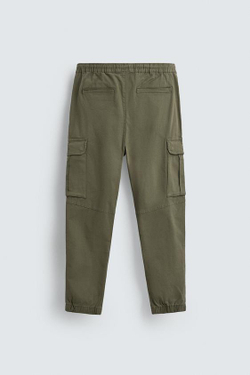 ZARA БРЮКИ КАРГО SLIM FIT, ХАКИ