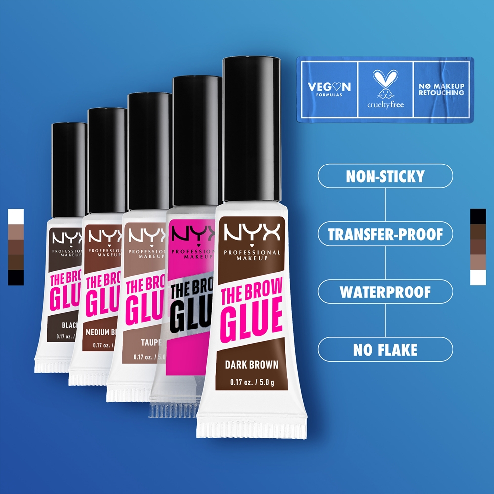 NYX Professional Makeup The Brow Glue - Гель для бровей оттенок 03 Medium Brown, 5 g