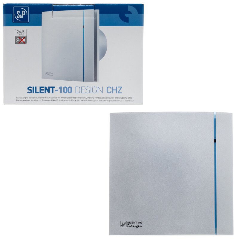 Накладной вентилятор Soler Palau SILENT-100 CHZ SILVER DESIGN