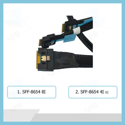 Кабель 2xSLIMLINE SAS 4i SFF-8654 - SLIMLINE SAS 8i SFF-8654 0.8 м