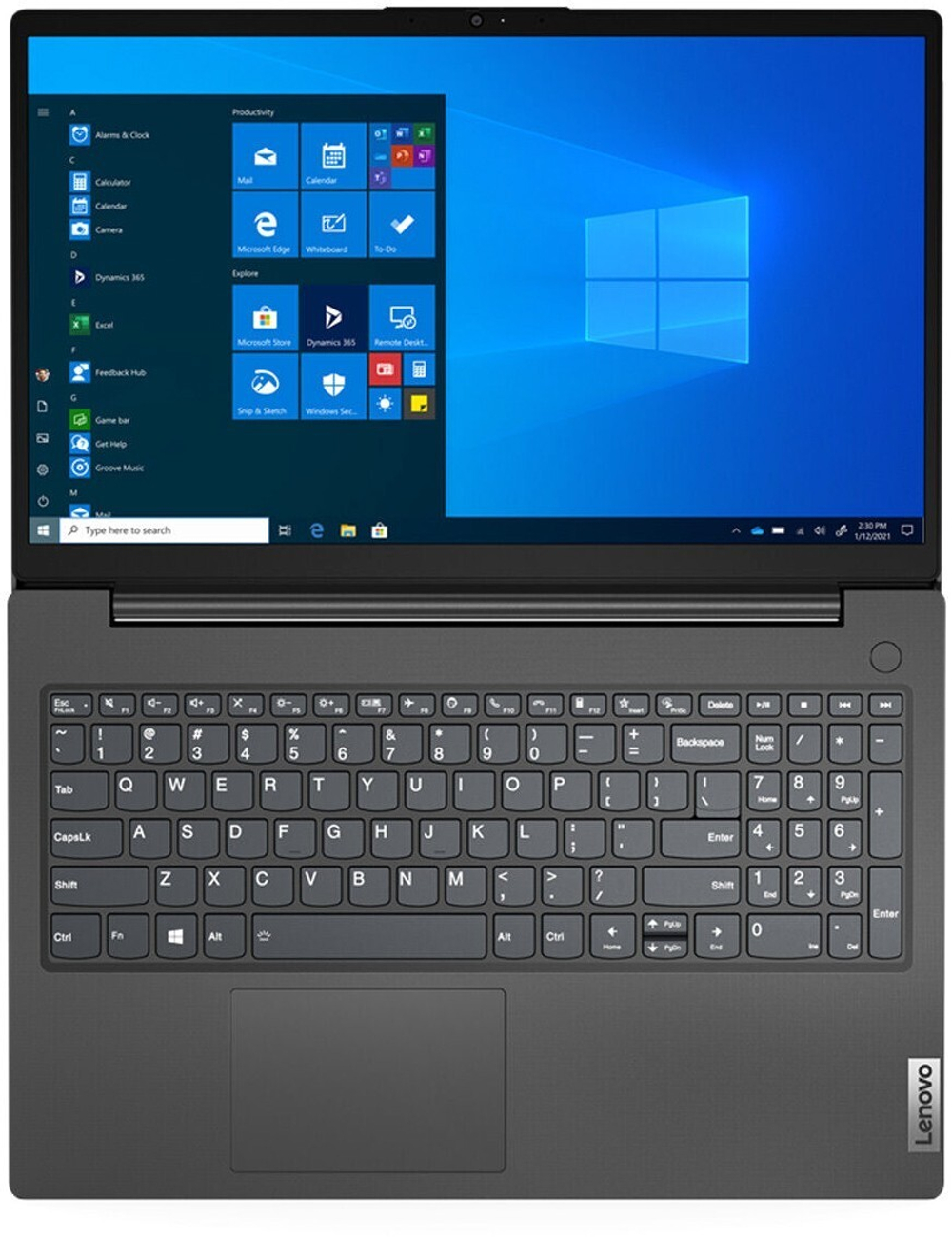 Ноутбук Lenovo V15 Gen 2 ALC (82KD002HRU) 15.6;(1920x1080)IPS/ Ryzen 7-5700U(1.8ГГц)/ 8Гб/ 256Gb SSD/ Radeon Graphics/ Без ОС/ Черный