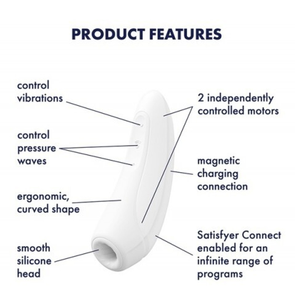 Вакуумный клиторальный стимулятор Satisfyer Curvy 1+ (белый)