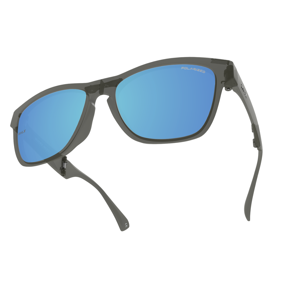 Спортивные очки HILX Unfold Matt Metallic Grey / Blue Polarized Lens