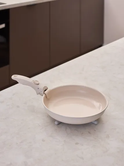 Сковорода с крышкой и съемной ручкой smart ceramic, D24 см