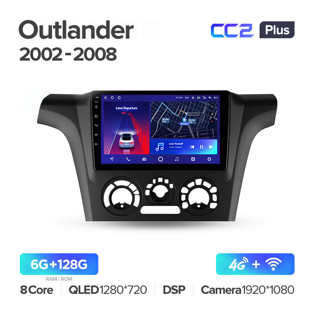 Teyes CC2 Plus 9" для Mitsubishi Outlander 1, Airtrek  2002-2008