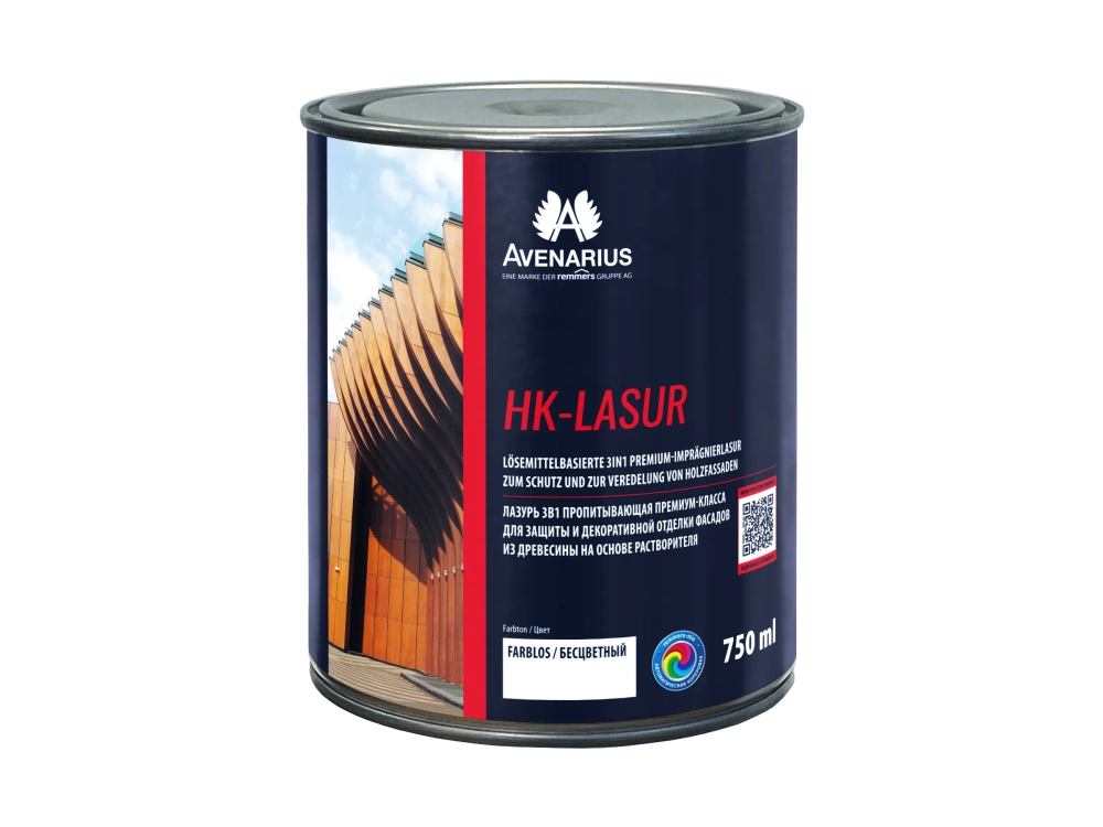 Avena HK-Lasur Farblos бесцветная защитная лазурь 3-в-1 для древесины