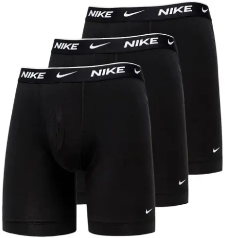Боксерки теннисные Nike Everyday Cotton Long Stretch Boxer Brief 3P - black