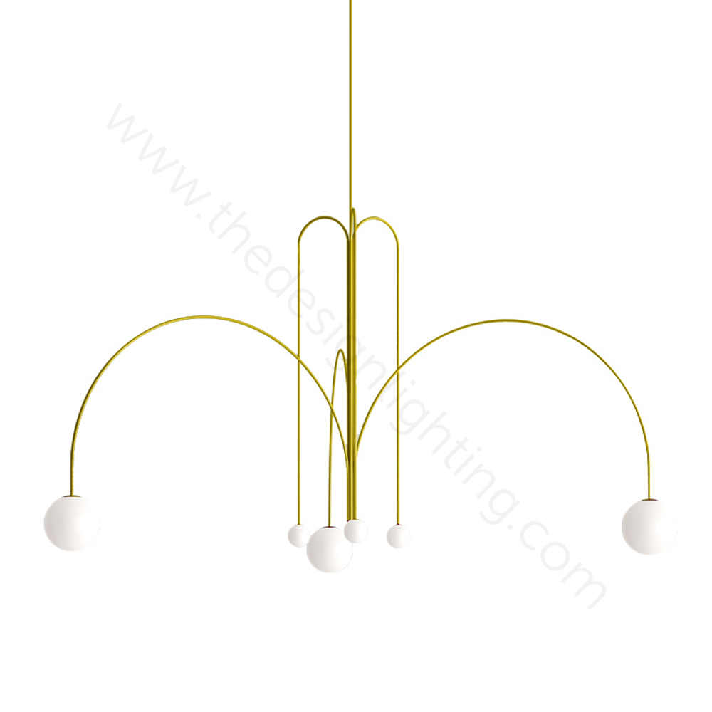 Ceiling design lamp Spring by Michael Anastassiades (Gold)