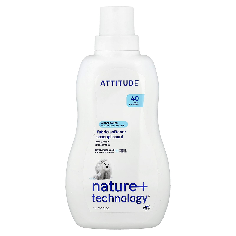 ATTITUDE, Nature + Technology®, кондиционер для ткани, полевые цветы, 40 стирок, 1 л (33,8 жидк. унции)