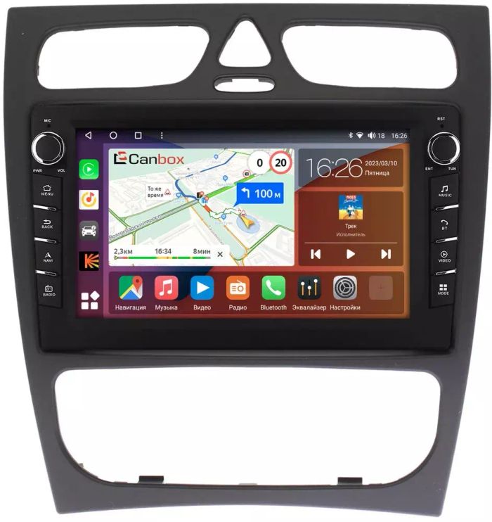 Магнитола для Mercedes-Benz G (W463) 2000-2006, C (W203) 2000-2004 - Canbox 9242 Android 10, Быстрая, CarPlay, 4G SIM-слот