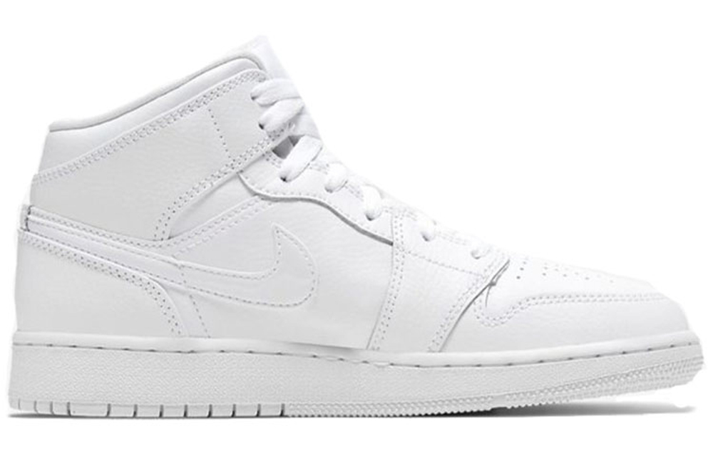 Air Jordan 1 Mid 'Triple White 2020' Gs
