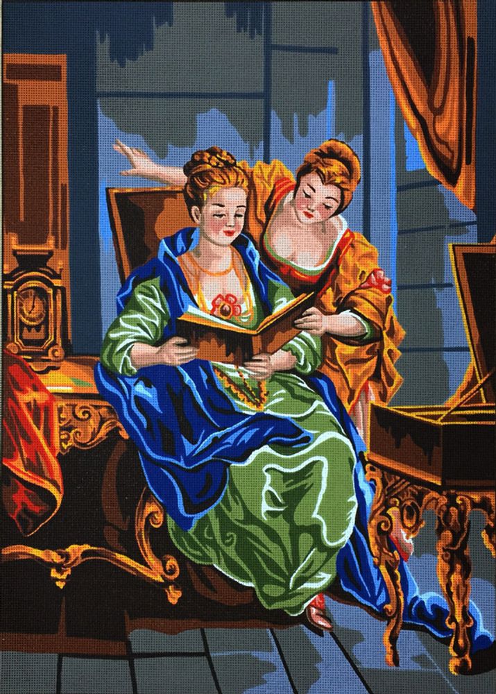Рисунок для вышивания Soulos (канва жесткая), Читающие дамы, 60х80 см
