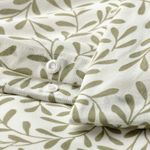 Комплект постельного белья IKEA SORGMANTEL (СОРГМАНТЕЛЬ), Двуспальный, Бело-зеленый, 240x220, 50x80 см
