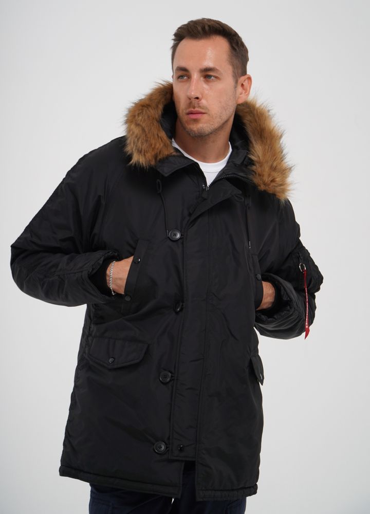 Парка Alpha Industries N-3B Logo Oxford Parka Black