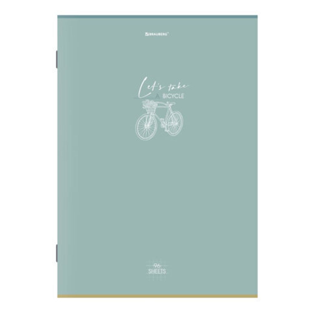 Тетрадь А4, 96 л., BRAUBERG, скоба, клетка, глянцевый лак, "Pastel", (микс в спайке), 405323