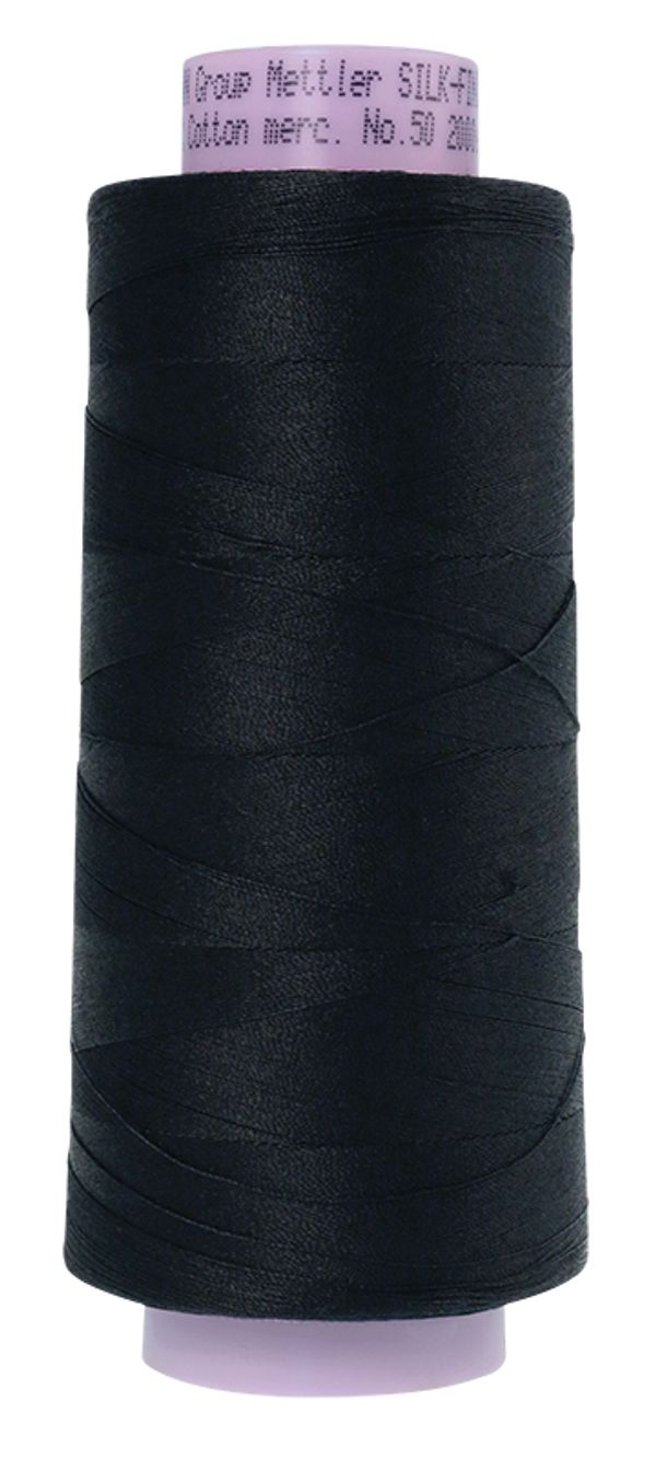 Нитки хлопковые Mettler Silk-Finish Cotton #50 (1829 м), 1 кат. | цв. 4000 черный