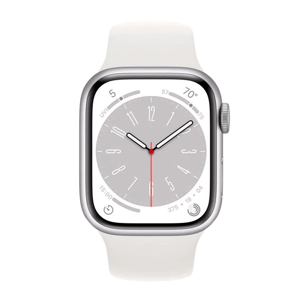 Умные часы Apple Watch Series 8 GPS, 41mm, Aluminium Case with Sport Band M/L, Silver (Серебристый)
