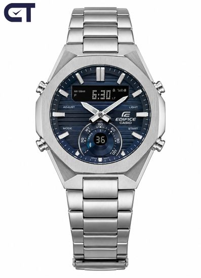 Casio ECB-10D-2ADF мужские часы — стальной EDIFICE с Bluetooth и спортивным дизайном