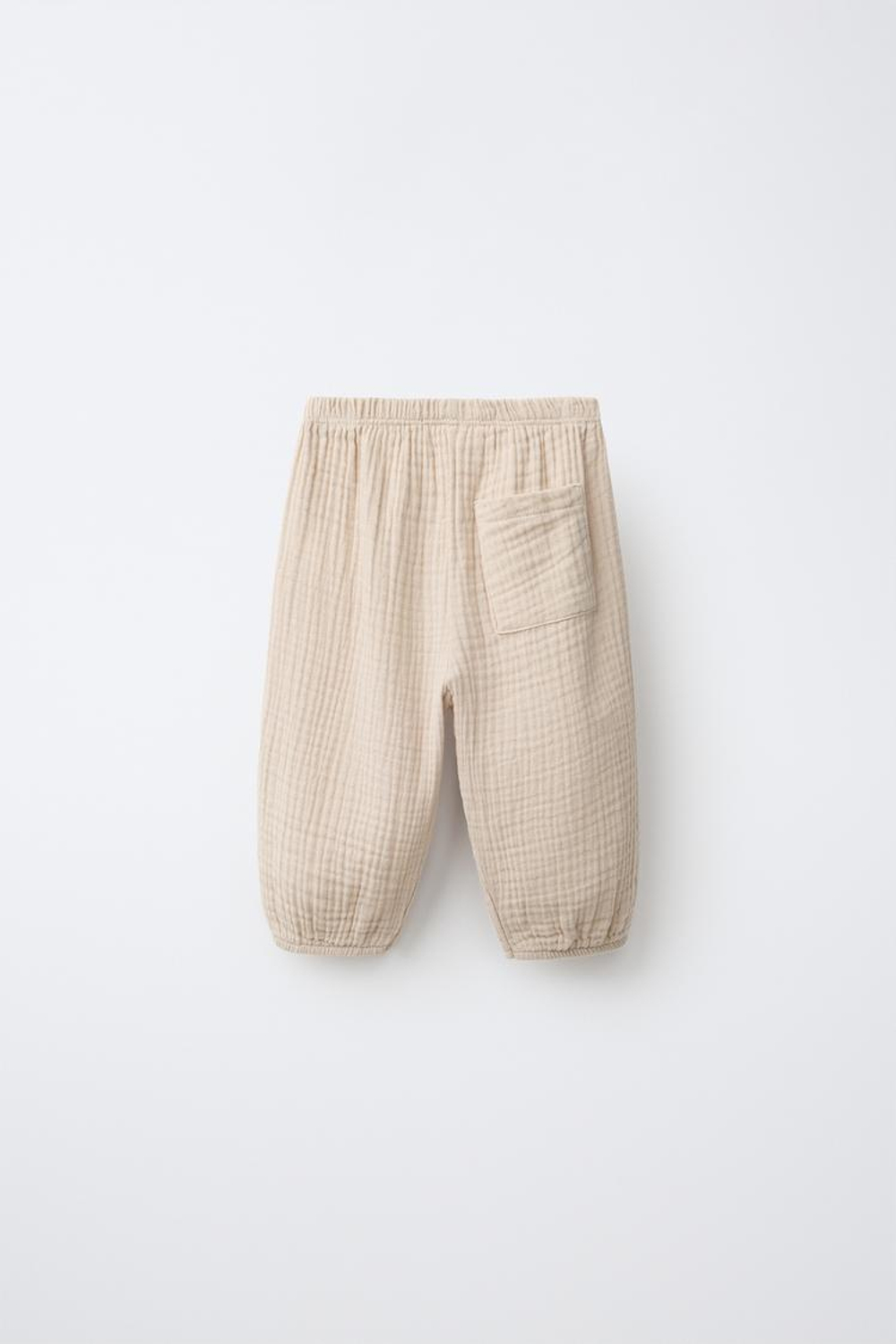 ZARA БРЮКИ-БАНАНЫ ИЗ РЕЛЬЕФНОЙ ТКАНИ, КАМЕННО-СЕРЫЙ