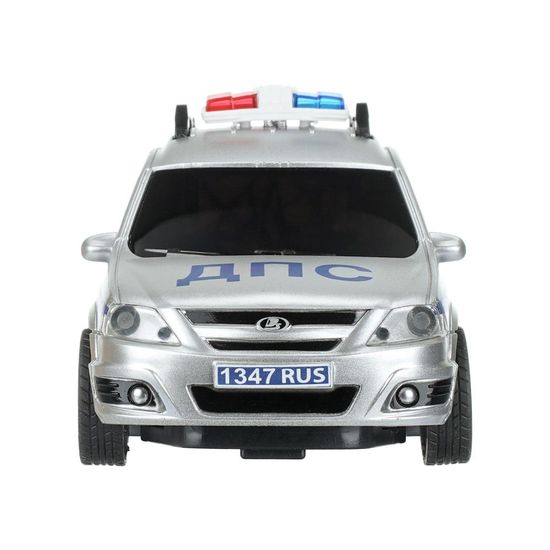 Машина р/у LADA LARGUS ПОЛИЦИЯ 18 см, свет, серебр, кор. Технопарк