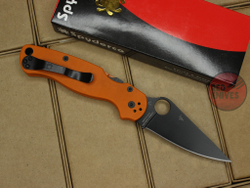 Spyderco Paramilitary 2 Orange-Black (Реплика) Уценка (нет шарика дэтенда)