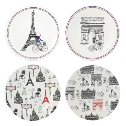 Набор тарелок для канапе Gien Ca C'est Paris (16.5 см), 4 шт.