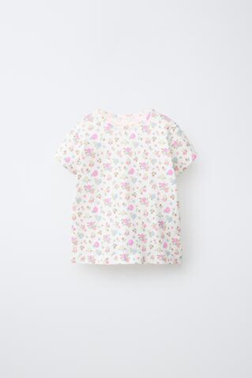 ZARA ПИЖАМА С ЦВЕТОЧНЫМ ПРИНТОМ, ЭКРЮ