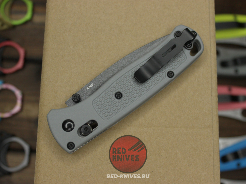 Нож Benchmade 535 Bugout Tactical GRAY А+++ - серая рукоять, серый клинок