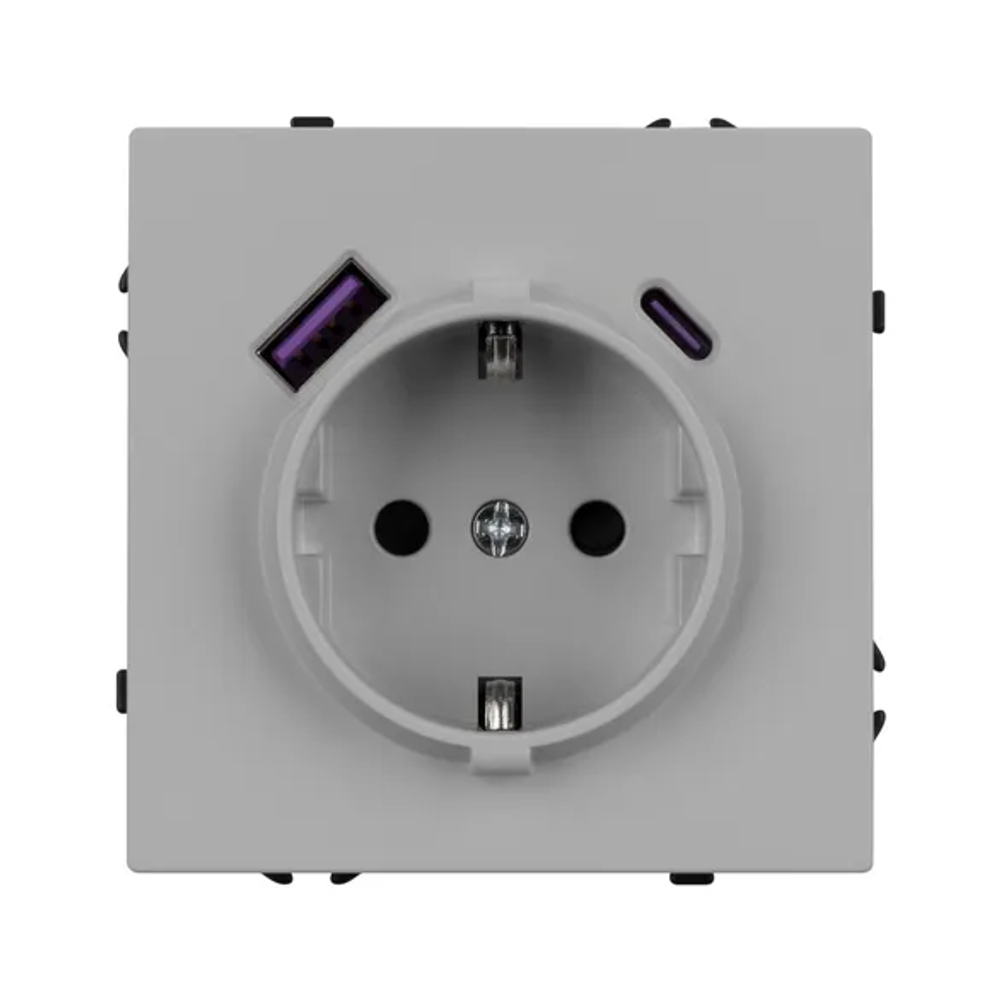 Механизм розетки с USB зарядкой SCT-NOBE-MUAC-SFPL-IS (230V, 16A) (Arlight, -) 059445