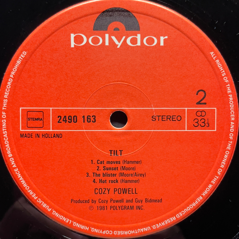 Cozy Powell ‎– Tilt (Голландия 1981г.)