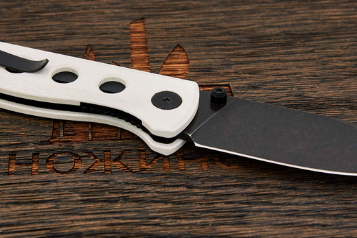 Нож складной QSP QS150-G2 Canary Folder, клинок 72мм, сталь Sandvik 14C28N BW, рукоять G10 белый