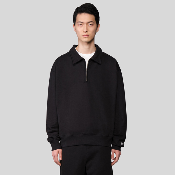 Свитшот Alpha Industries Essential 1/4 Zip Relaxed Fit Sweatshirt Black (Черный)
