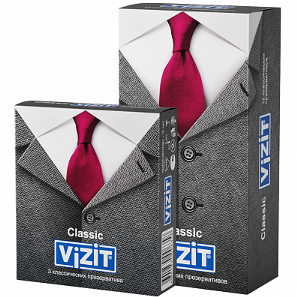 Презервативы VIZIT Classic Классические 12 шт.