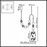Подвесной светильник Odeon Light Karelia 5444/1B