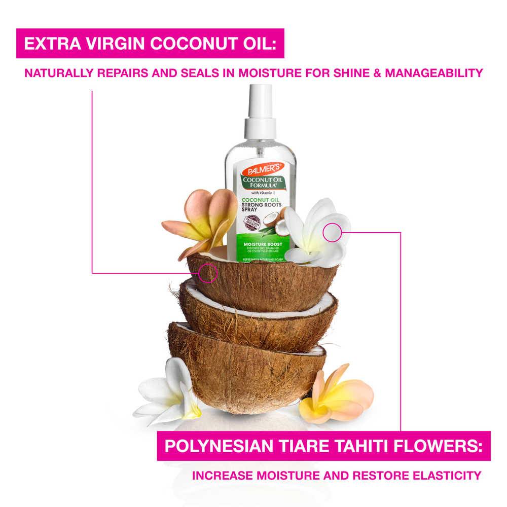 Palmer's, Coconut Oil Formula® с витамином E, спрей для укрепления корней, увлажнение, 150 мл (5,1 жидк. унц.)