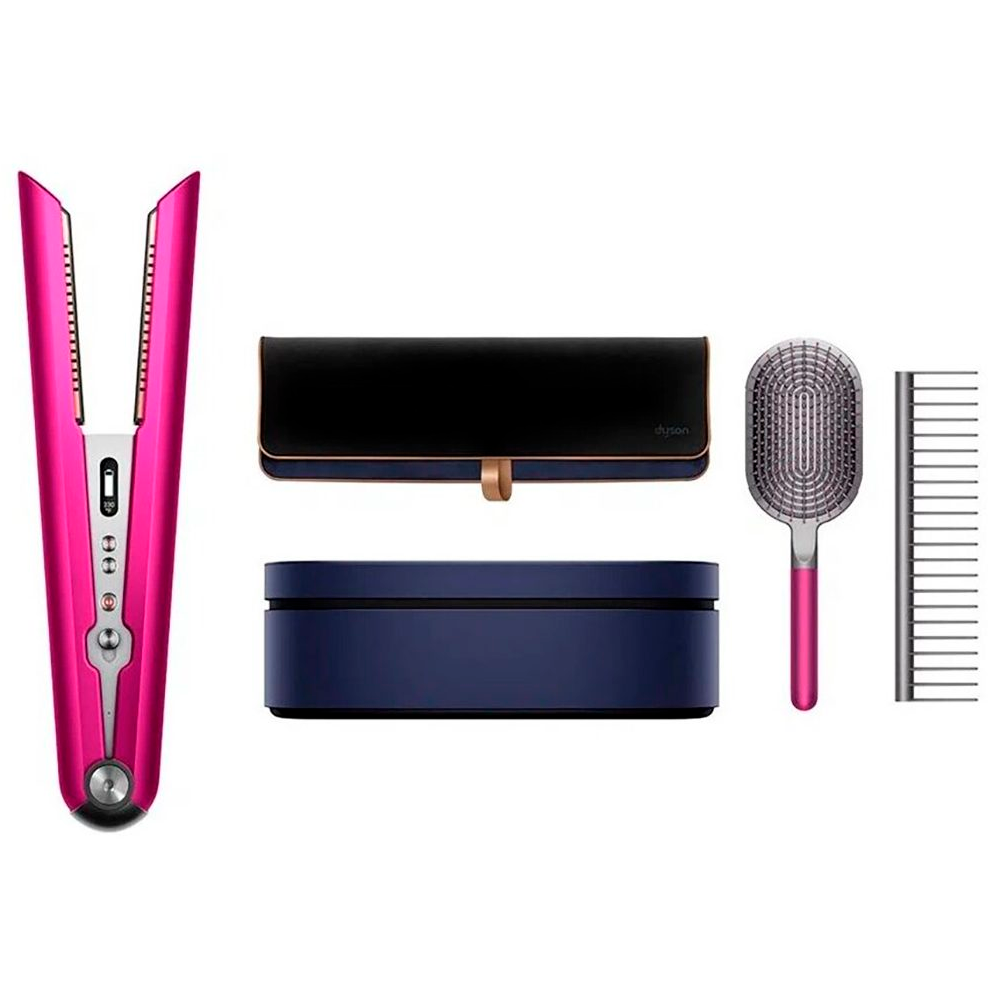 Выпрямитель для волос Dyson HS03 Gift Edition с набором расчесок, Fuchsia (Фуксия)