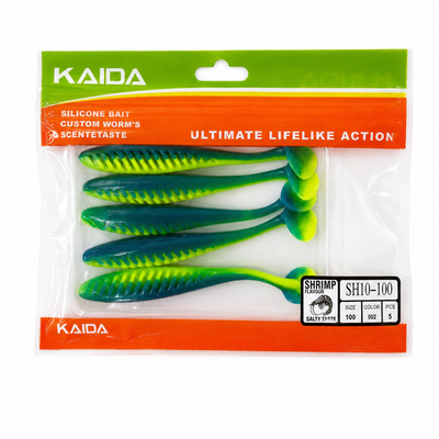 Набор силиконов KAIDA SH10-100 10см 5шт COL002 №104