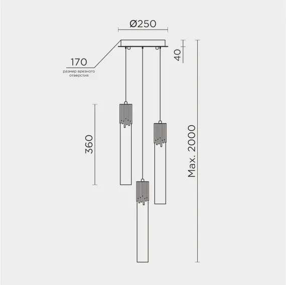 Подвесной светильник ML.88992.3 CR Modelux
