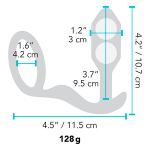 Эрекционное кольцо с анальным плагом B-vibe Snug & Tug BV-018-BLK