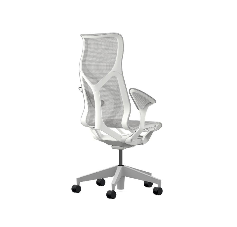 Кресло Herman Miller Cosm, высокая спинка, цвет Mineral, подлокотники «лепестки» (Leaf)
