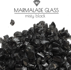 Стеклянная крошка Glass Marmelade, Misty Black, 100гр