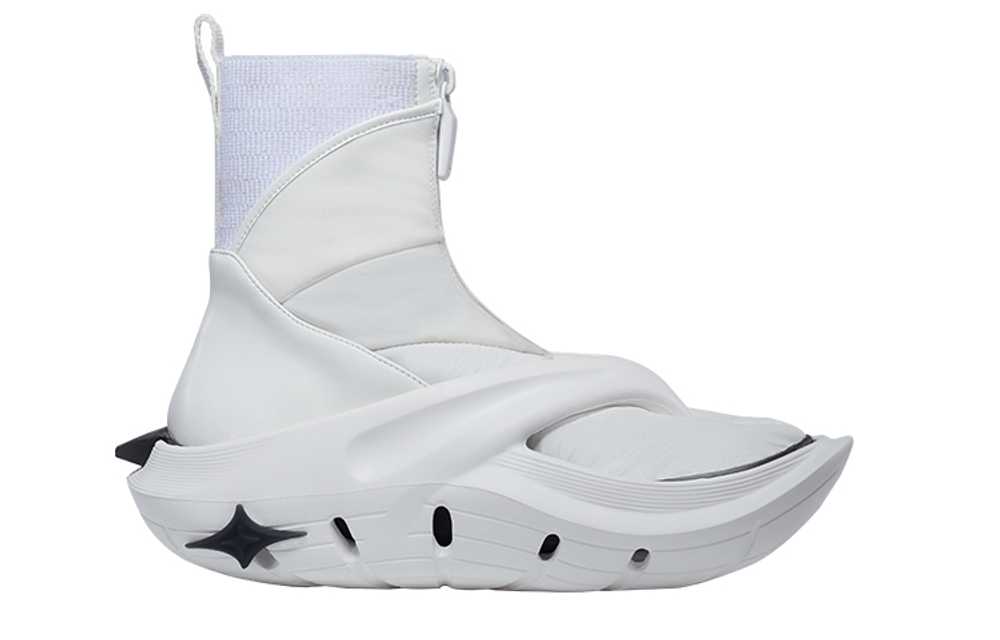MADGAMMA Mid-Calf Boots Unisex White/Black