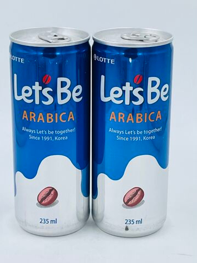 Lotte напиток кофейный Let's Be Arabica (235 мл х 2) 470 мл, (Южная Корея)