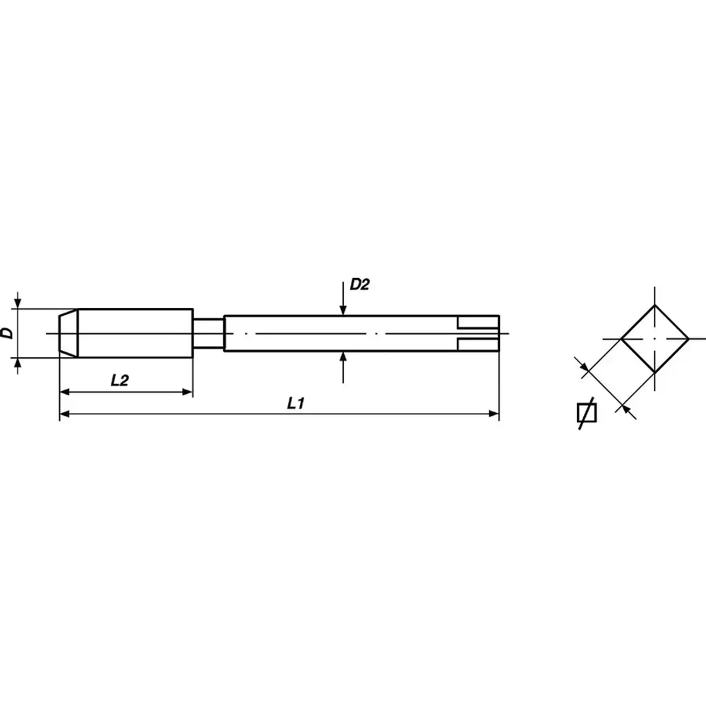 Метчик машинный Зеленое кольцо 371 39° RSP Form B M3 VÖLKEL 36326