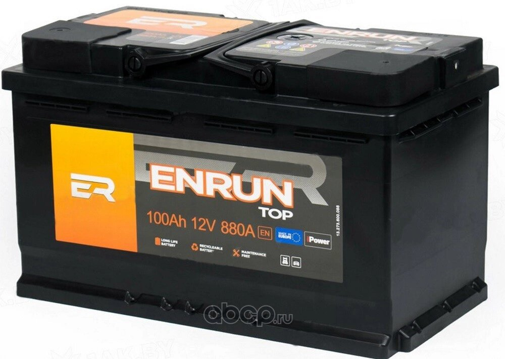 Аккумулятор ENRUN JIS TOP 100 А/ч обратный R+ 303x175x225 D31 EN 850 А