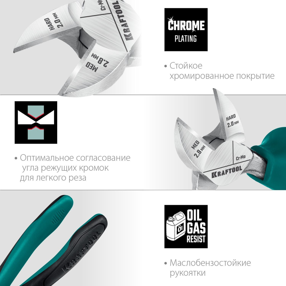 Бокорезы маслобензостойкие EXTREM KRAFTOOL 160мм