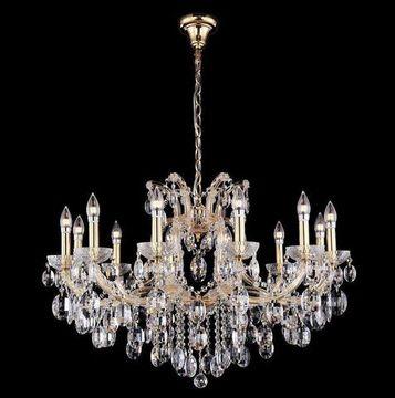 Подвесная люстра Hollywood SP12 Gold Crystal Lux