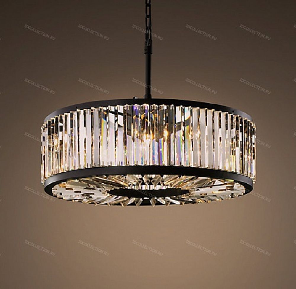 Люстра WELLES SMOKE CRYSTAL ROUND Restoration Hardware 68060838