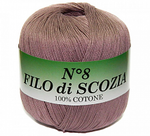 Пряжа Filo Di Scozia №8 50г, 340м, 100%мерсеризованный хлопок (цена за 1 шт)