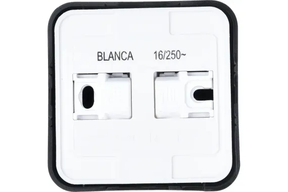 Розетка Systeme Electric BLANCA с заземлением накладная антрацит 30878